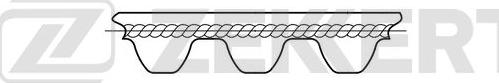 Zekkert ZR-1037 - Зубчатый ремень ГРМ autosila-amz.com
