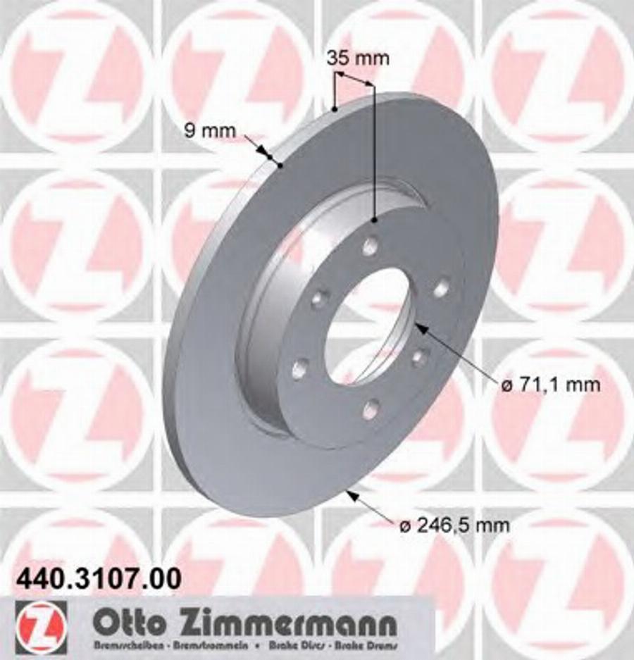 Zimmermann 440 3107 00 - Тормозной диск autosila-amz.com