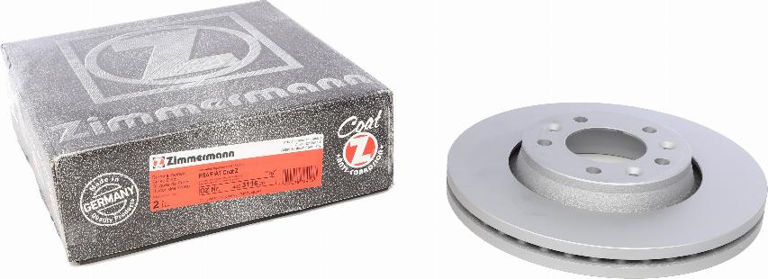 Zimmermann 440.3116.20 - Тормозной диск autosila-amz.com