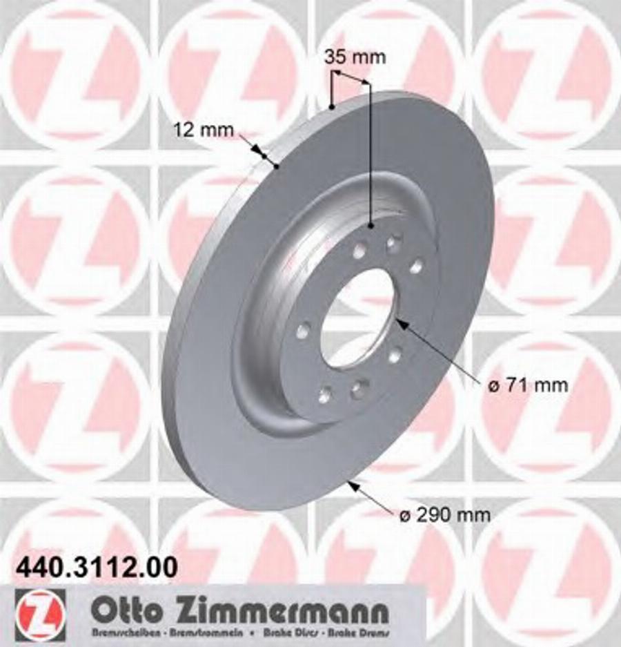 Zimmermann 440.3112.00 - Тормозной диск autosila-amz.com