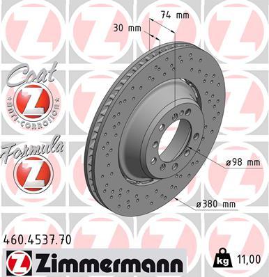 Zimmermann 460.4537.70 - Тормозной диск autosila-amz.com