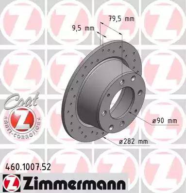 Zimmermann 460.1007.52 - Тормозной диск autosila-amz.com