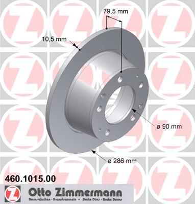 Zimmermann 460.1015.00 - Тормозной диск autosila-amz.com