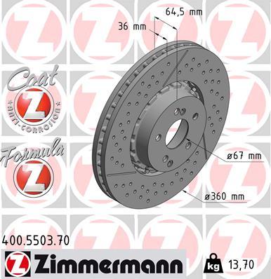 Zimmermann 400.5503.70 - Тормозной диск autosila-amz.com