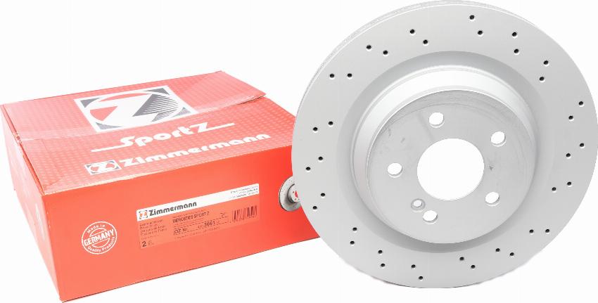 Zimmermann 400.3661.52 - Тормозной диск autosila-amz.com