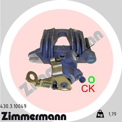 Zimmermann 430.3.10049 - Тормозной суппорт autosila-amz.com