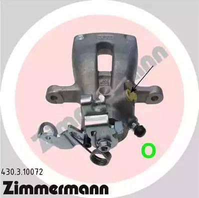 Zimmermann 430.3.10072 - Тормозной суппорт autosila-amz.com