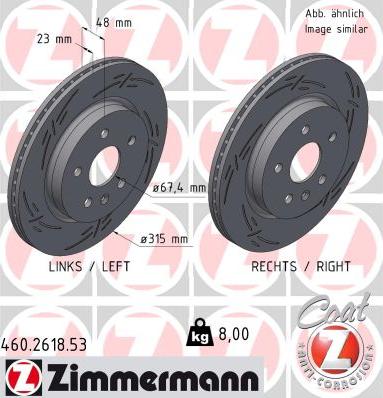 Zimmermann 430.2618.53 - Тормозной диск autosila-amz.com