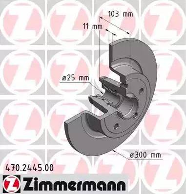 Zimmermann 470.2445.00 - Тормозной диск autosila-amz.com