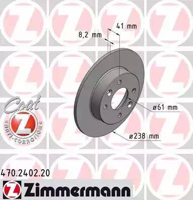 Zimmermann 470.2402.20 - Тормозной диск autosila-amz.com