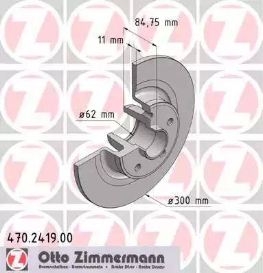 Zimmermann 470.2419.00 - Тормозной диск autosila-amz.com