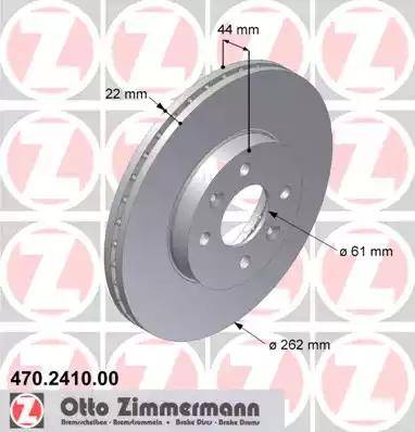 Zimmermann 470.2410.00 - Тормозной диск autosila-amz.com