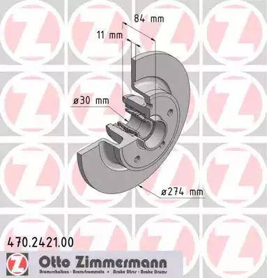 Zimmermann 470.2421.00 - Тормозной диск autosila-amz.com