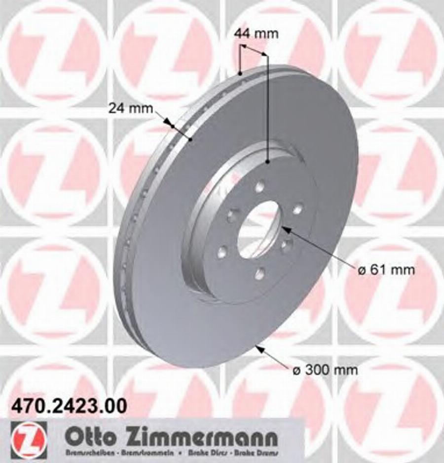 Zimmermann 470.2423.00 - Тормозной диск autosila-amz.com