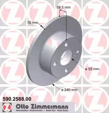 Zimmermann 590.2588.00 - Тормозной диск autosila-amz.com