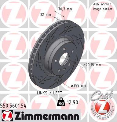Zimmermann 550.5601.54 - Тормозной диск autosila-amz.com