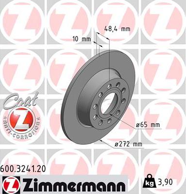 Zimmermann 600.3241.20 - Тормозной диск autosila-amz.com