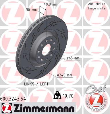 Zimmermann 600.3243.54 - Тормозной диск autosila-amz.com