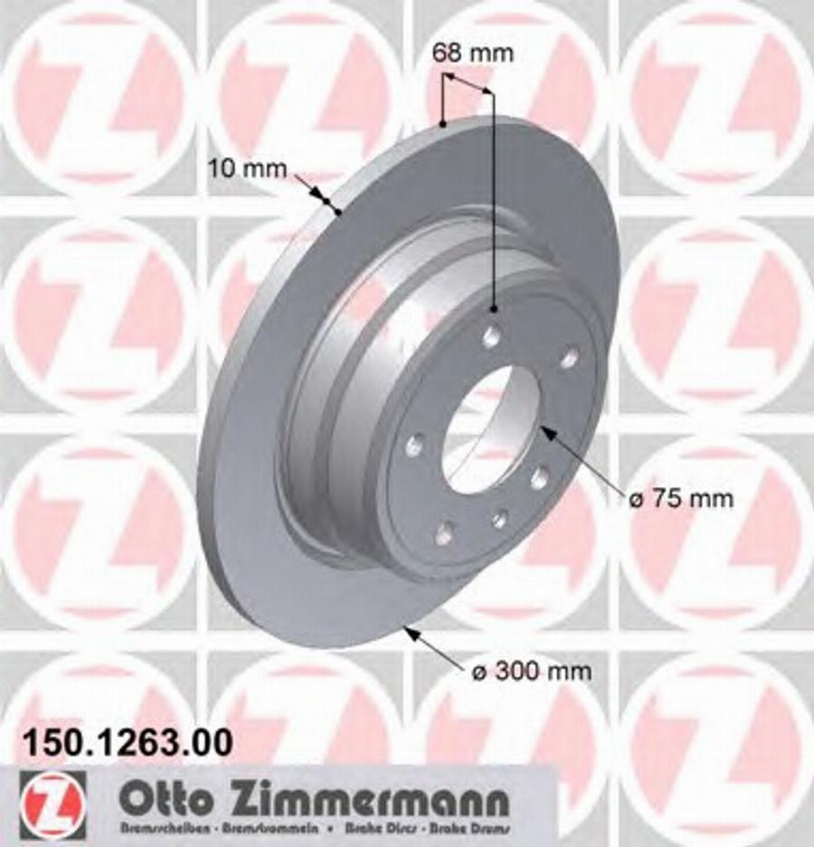 Zimmermann 150 1263 00 - Тормозной диск autosila-amz.com