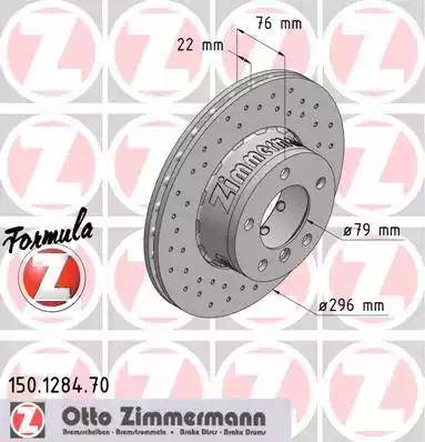 Zimmermann 150.1284.70 - Тормозной диск autosila-amz.com