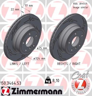 Zimmermann 150.3464.53 - Тормозной диск autosila-amz.com