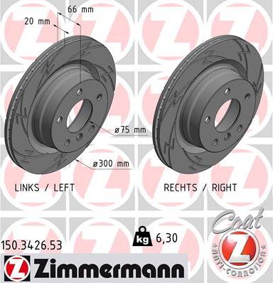 Zimmermann 150.3426.53 - Тормозной диск autosila-amz.com