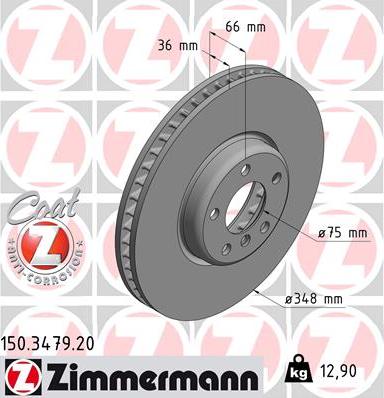 Zimmermann 150.3479.20 - Тормозной диск autosila-amz.com
