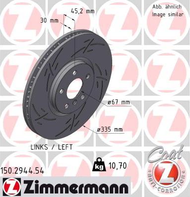 Zimmermann 150.2944.54 - Тормозной диск autosila-amz.com