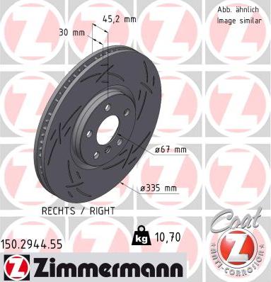 Zimmermann 150.2944.55 - Тормозной диск autosila-amz.com