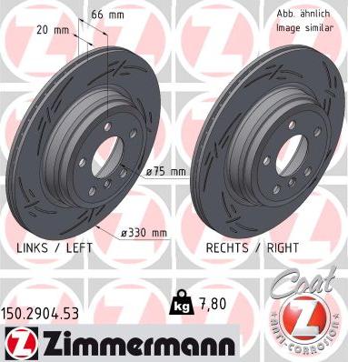 Zimmermann 150.2904.53 - Тормозной диск autosila-amz.com