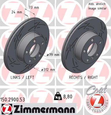 Zimmermann 150.2900.53 - Тормозной диск autosila-amz.com