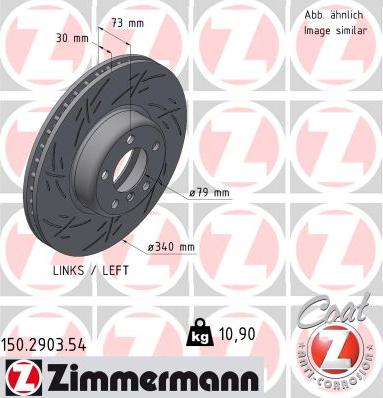 Zimmermann 150.2903.54 - Тормозной диск autosila-amz.com
