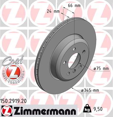 Zimmermann 150.2919.20 - Тормозной диск autosila-amz.com