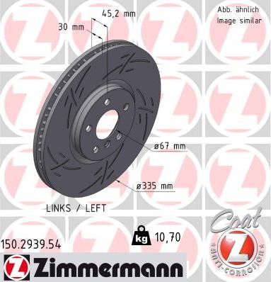 Zimmermann 150.2939.54 - Тормозной диск autosila-amz.com