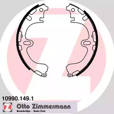 Zimmermann 10990.149.1 - Комплект тормозных колодок, барабанные autosila-amz.com