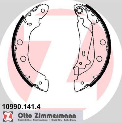 Zimmermann 10990.141.4 - Комплект тормозных колодок, барабанные autosila-amz.com