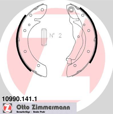 Zimmermann 10990.141.1 - Комплект тормозных колодок, барабанные autosila-amz.com