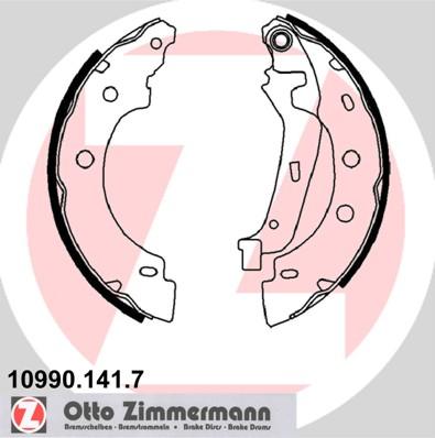 Zimmermann 10990.141.7 - Комплект тормозных колодок, барабанные autosila-amz.com