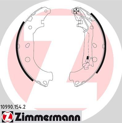 Zimmermann 10990.154.2 - Комплект тормозных колодок, барабанные autosila-amz.com