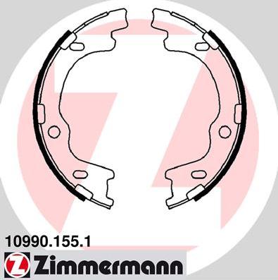 Zimmermann 10990.155.1 - Комплект тормозов, ручник, парковка autosila-amz.com