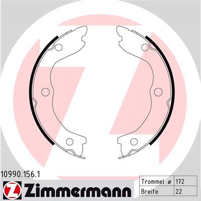 Zimmermann 10990.156.1 - Комплект тормозов, ручник, парковка autosila-amz.com