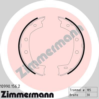 Zimmermann 10990.156.2 - Комплект тормозов, ручник, парковка autosila-amz.com