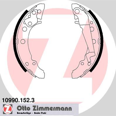 Zimmermann 10990.152.3 - Комплект тормозных колодок, барабанные autosila-amz.com