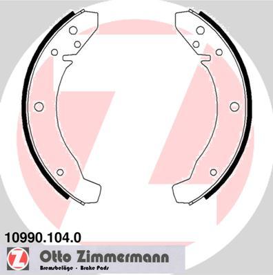 Zimmermann 10990.104.0 - Комплект тормозных колодок, барабанные autosila-amz.com