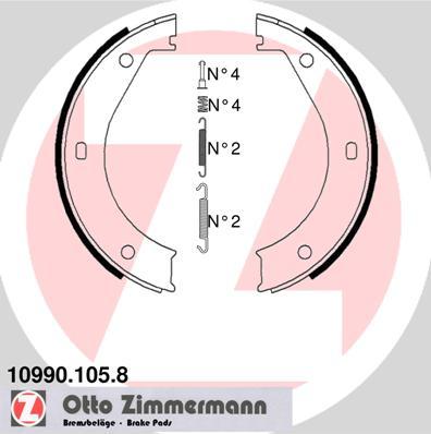 Zimmermann 10990.105.8 - Комплект тормозов, ручник, парковка autosila-amz.com