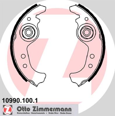 Zimmermann 10990.100.1 - Барабанные тормозные колодки autosila-amz.com