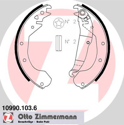 Zimmermann 10990.103.6 - Комплект тормозных колодок, барабанные autosila-amz.com