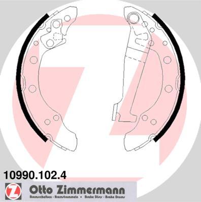 Zimmermann 10990.102.4 - Комплект тормозных колодок, барабанные autosila-amz.com