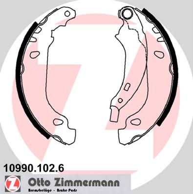 Zimmermann 10990.102.6 - Комплект тормозных колодок, барабанные autosila-amz.com
