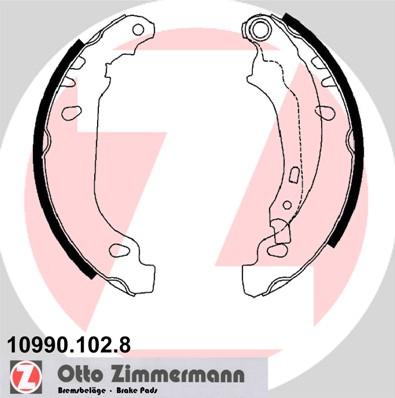 Zimmermann 10990.102.8 - Комплект тормозных колодок, барабанные autosila-amz.com